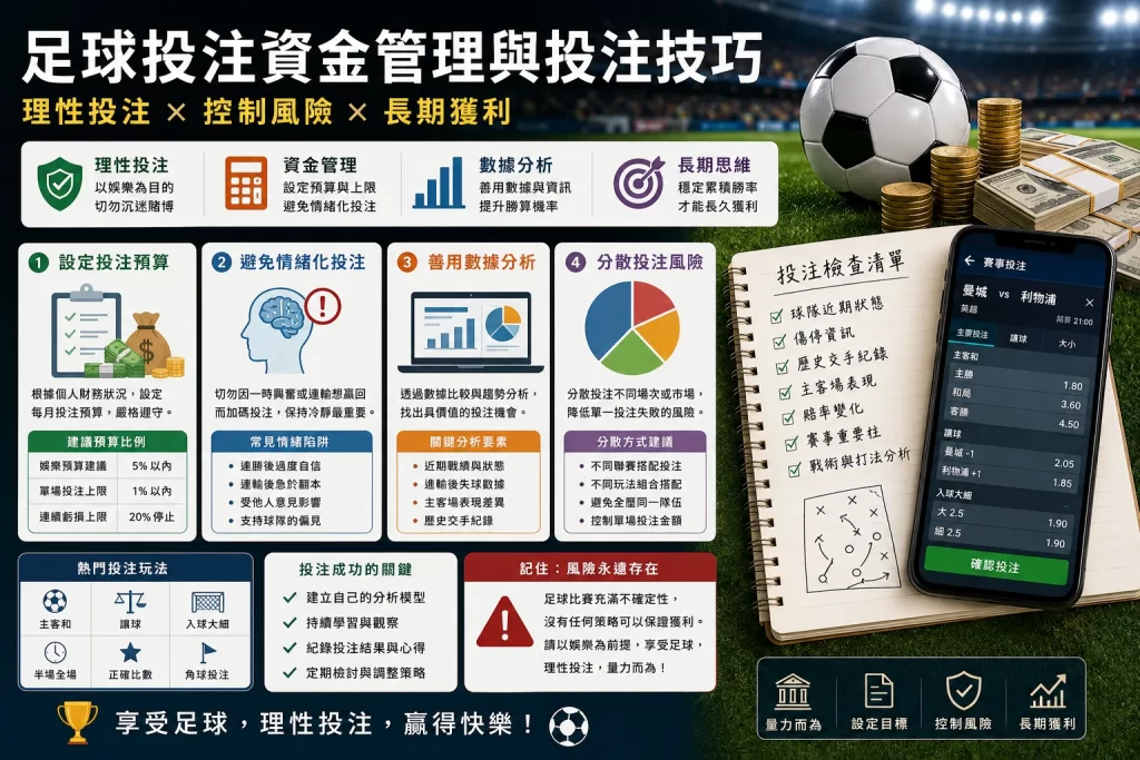 足球投注資金管理與世界盃分析